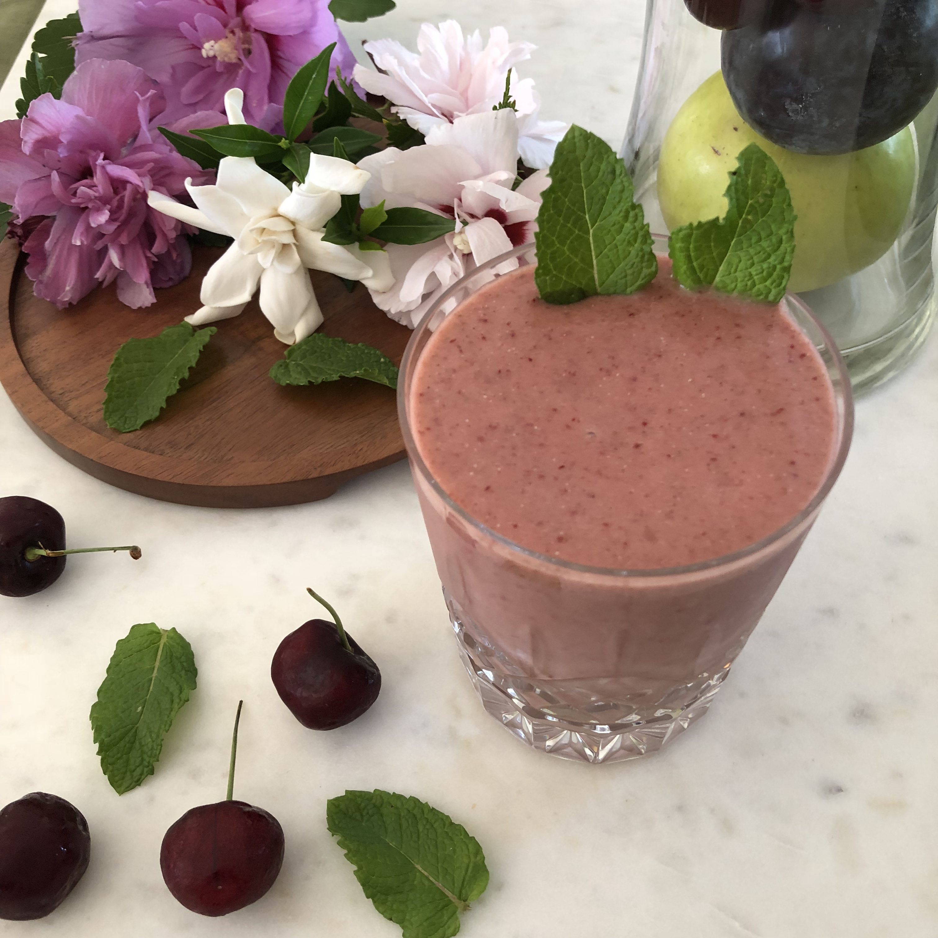 Cherry Chamomile Tea Smoothie