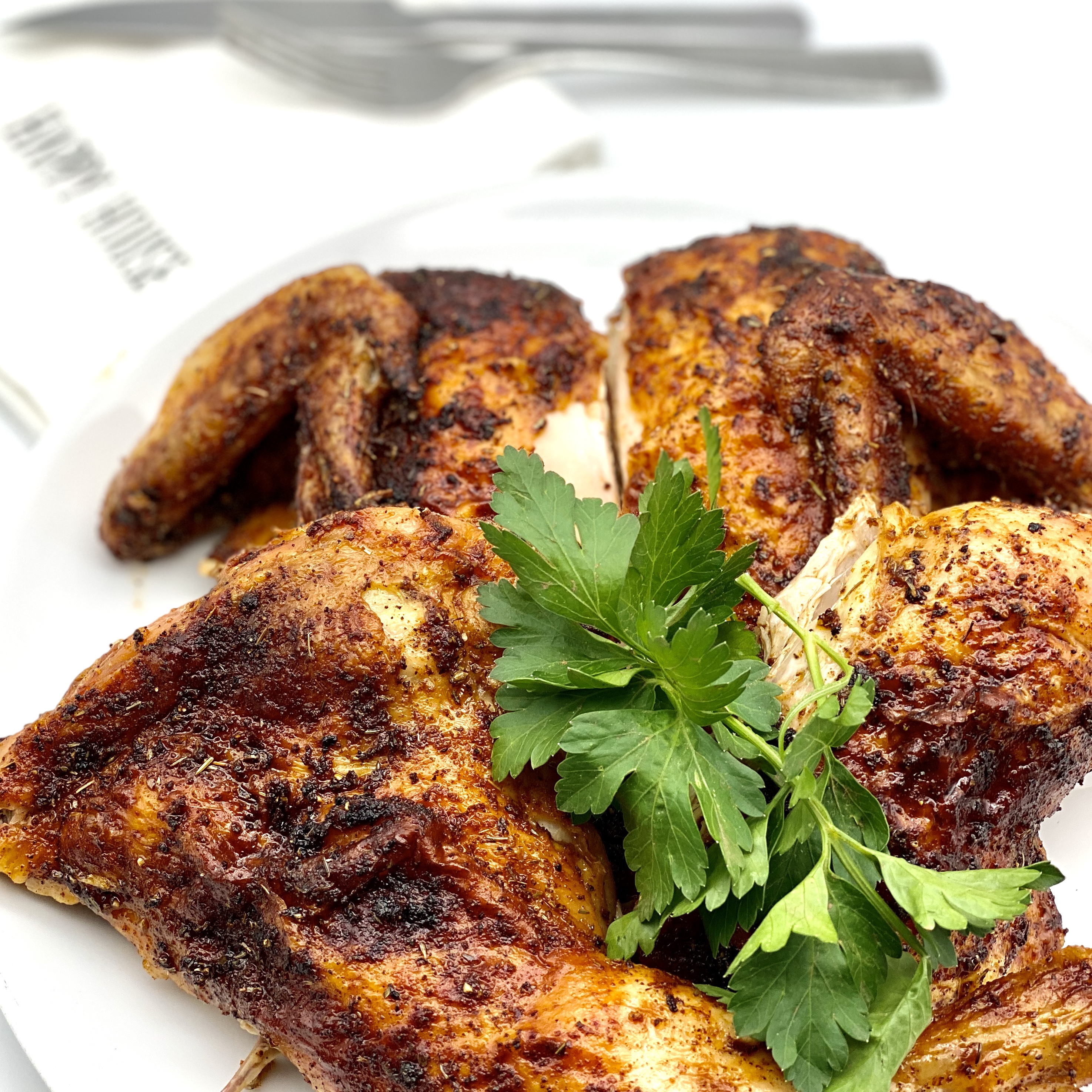 Simple Dry Rubbed Roasted Chicken