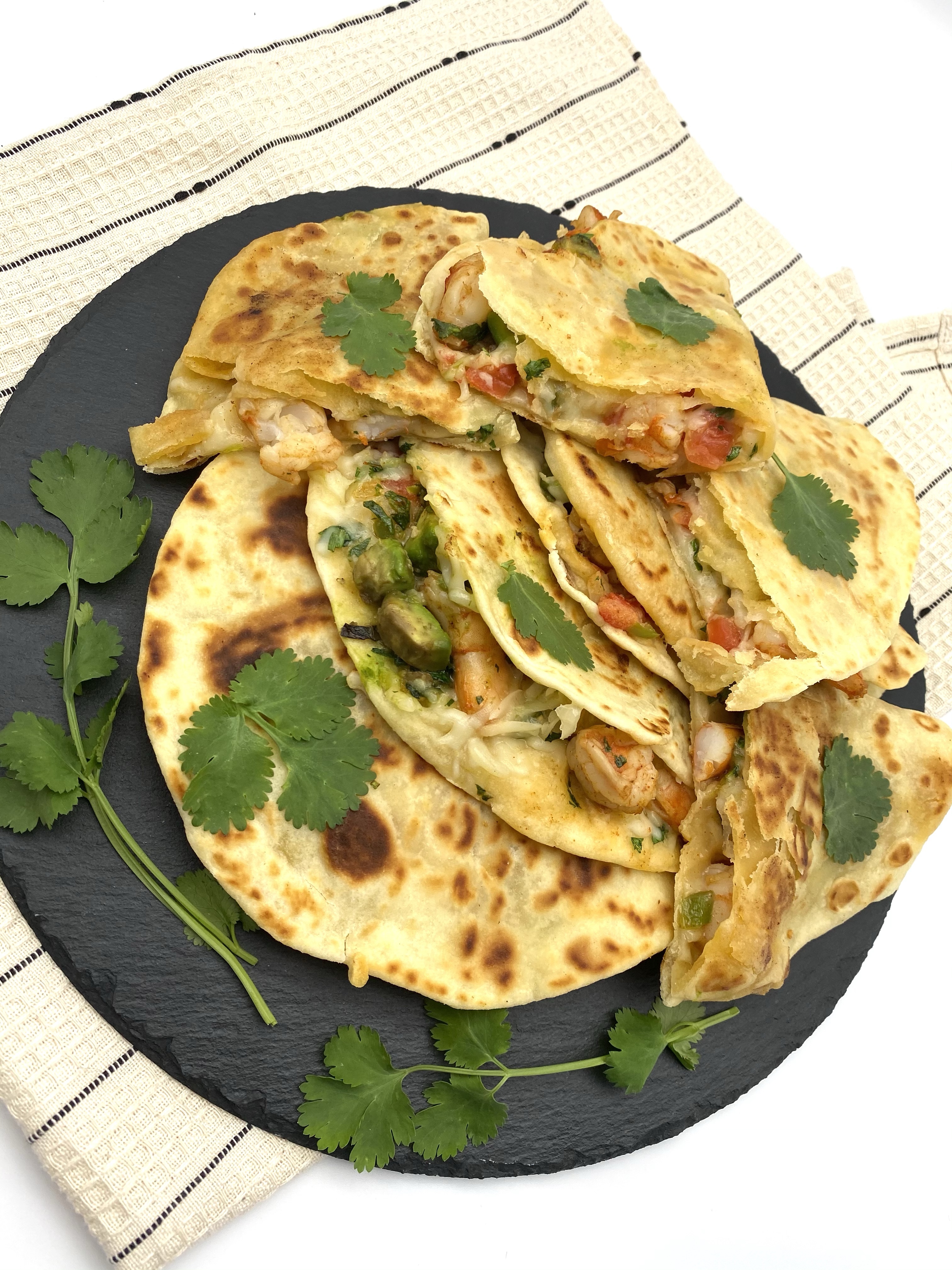 Shrimps Quesadillas | with Provolone Cheese