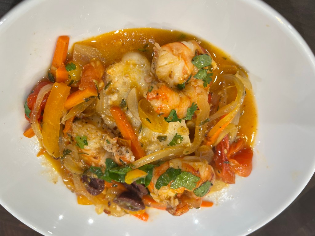 How to cook Mahi Mahi and Prawns in One Pan