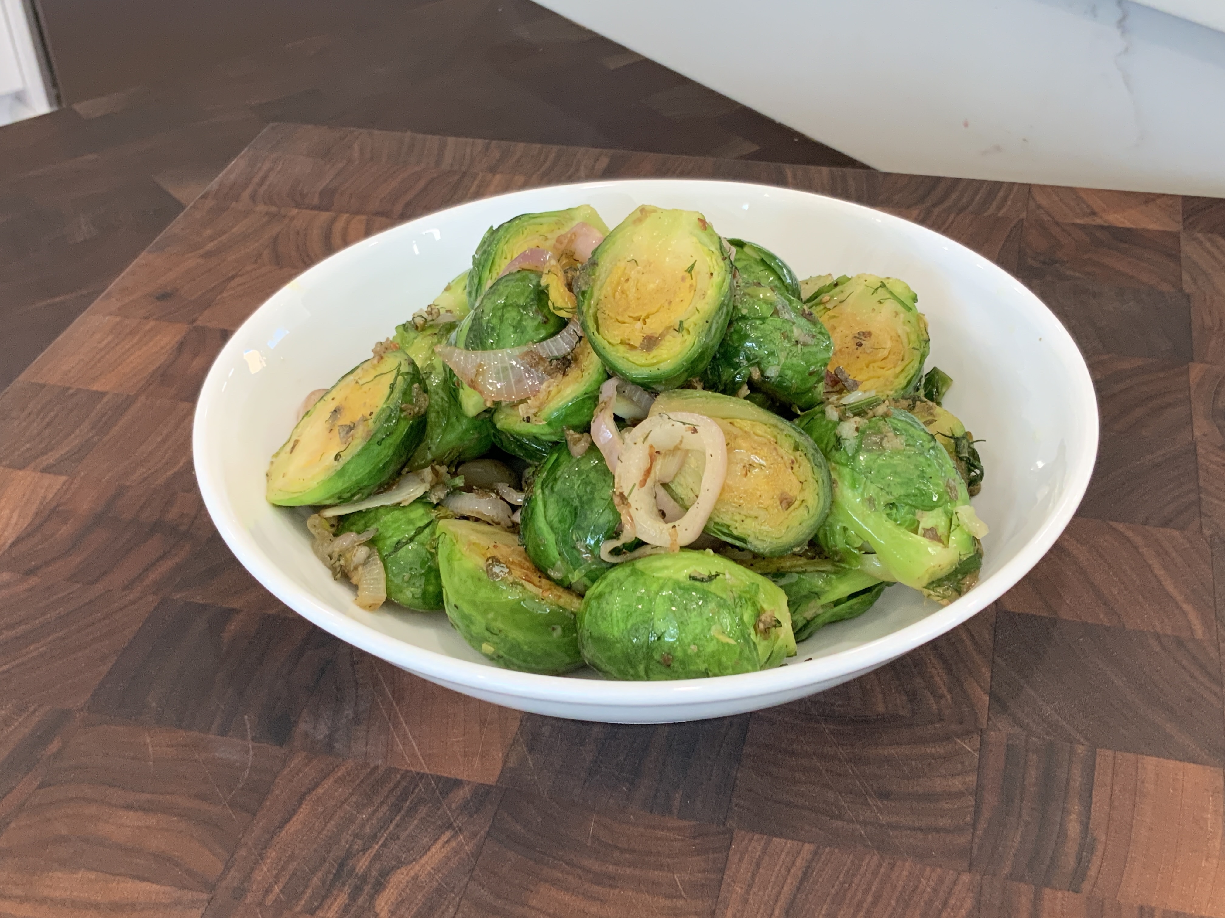 Pan Fried Brussels Sprouts