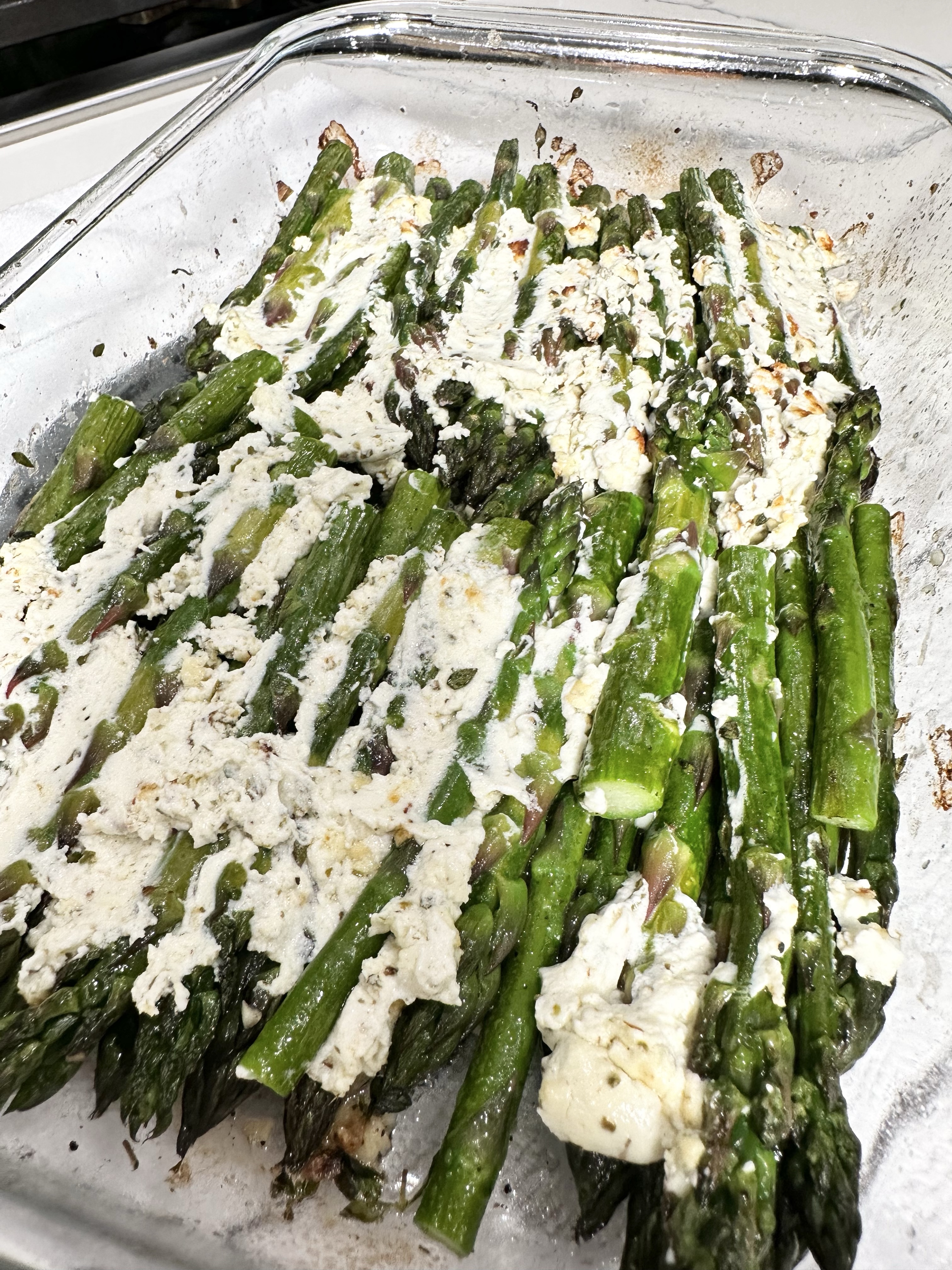 Asparagus with Goat Cheese