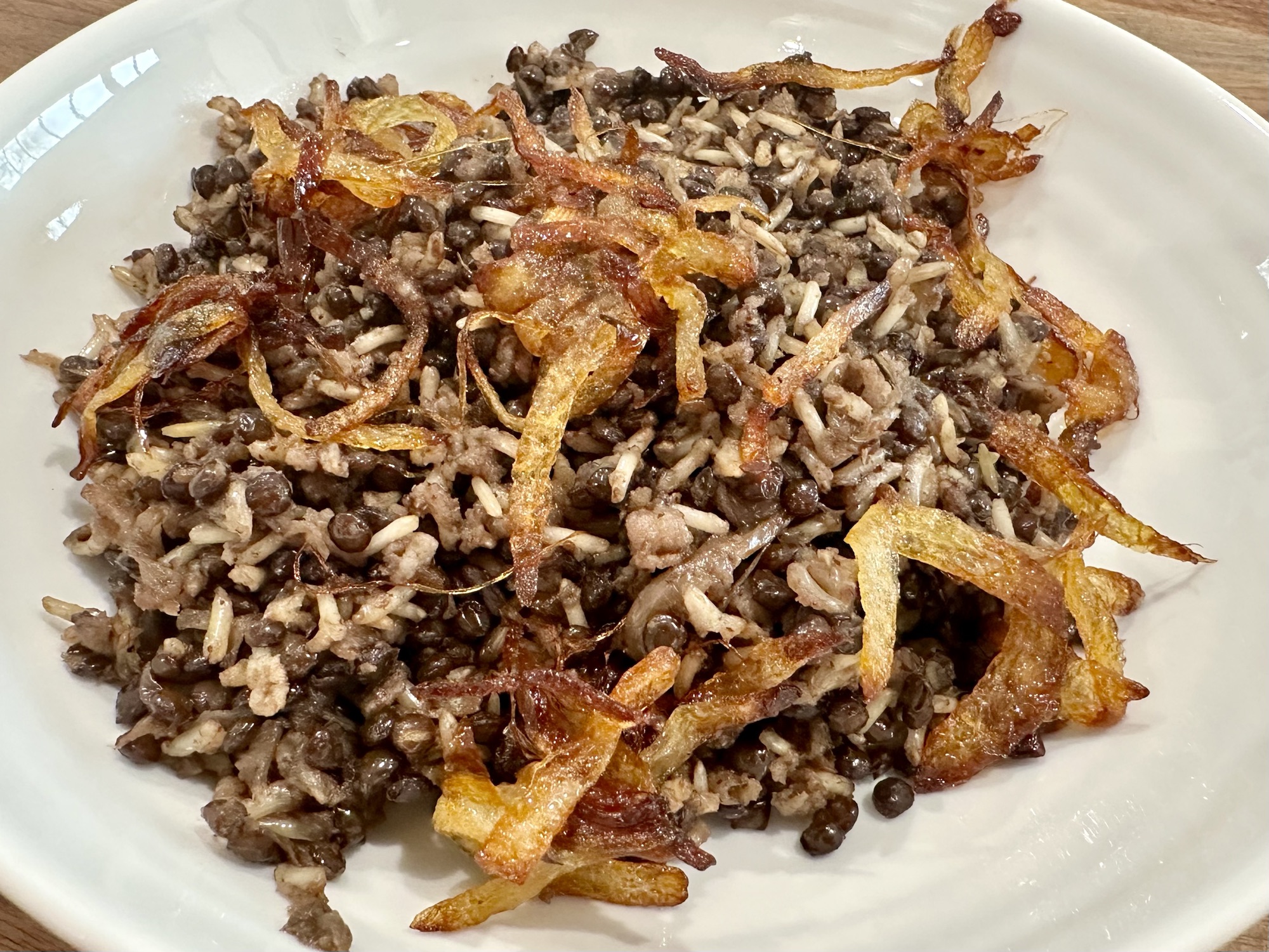 Healthier Mujadara Lentils-Rice