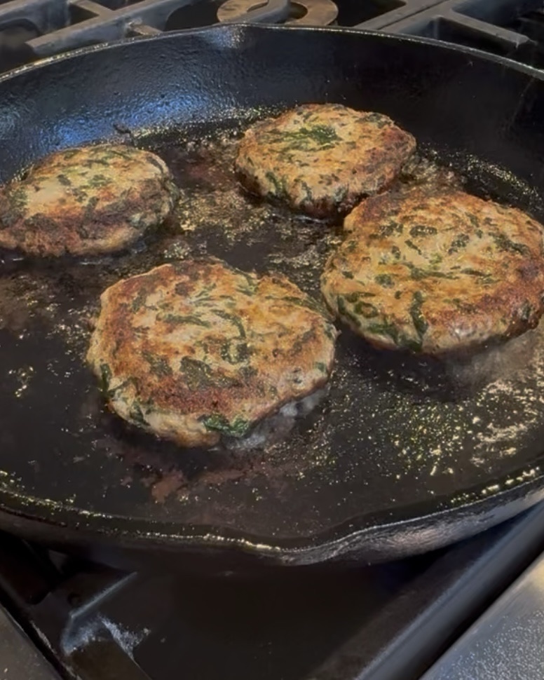 Turkey Spinach Herbed Patties