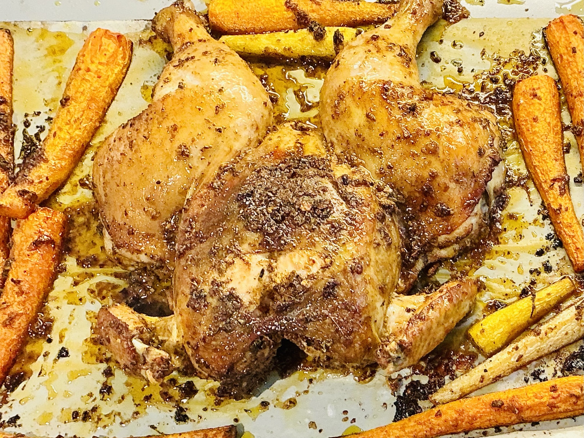 Ginger Garlic Roast Chicken